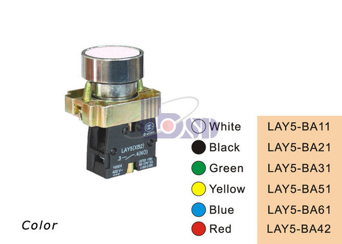 LAY5 (XB2) -BA42 कंट्रोल पैनल के लिए वसंत वापसी में लाल रंग के फ्लैट बटन