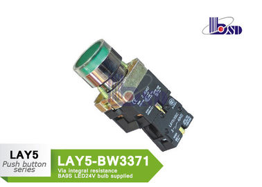 660V Green Flat Momentary Switch Via Integral Resistance LAY5（XB2）-BW3371