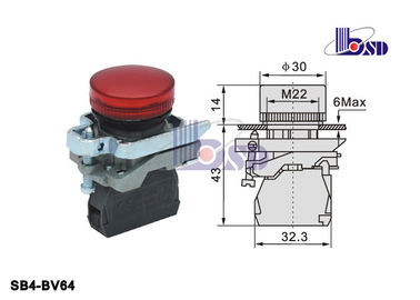 Flush Mount  Push Button Switch SB4 Series / Push Button Lamp Switch