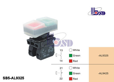 Panel Mount  Push Button Switch SB5 Series 660V 1 Flush Red 1flush Green