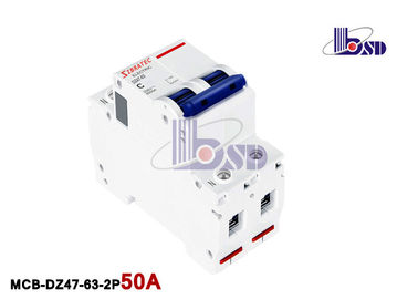 50 Amp Dual Mini Circuit Breaker Fire Resistant Plastics Shell GB10963.1 Standards