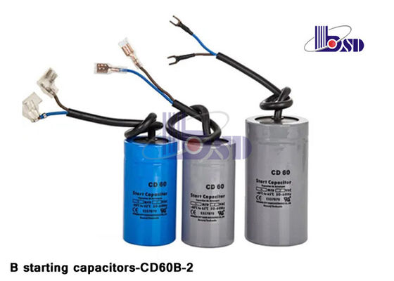 Single Phase Aluminum Electrolytic Capacitor Cable Length From 200mm To 250mm